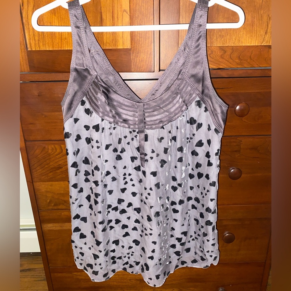 Rebecca Taylor Velvet Hearts Tank Top Size 0